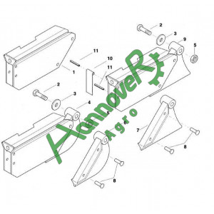 Позиція 10 Кришка в зборі AC827116 АС827116, Kverneland , Квернеланд